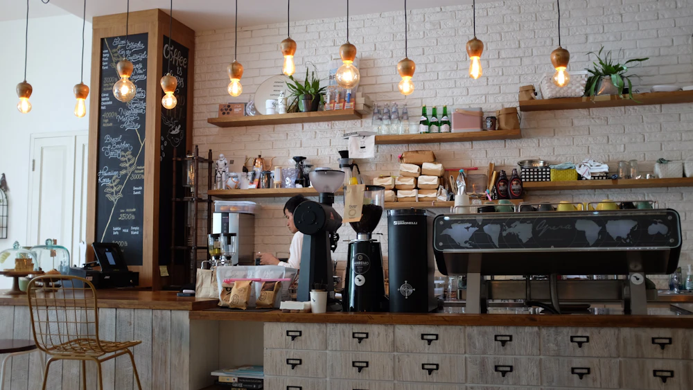 A café coffee bar