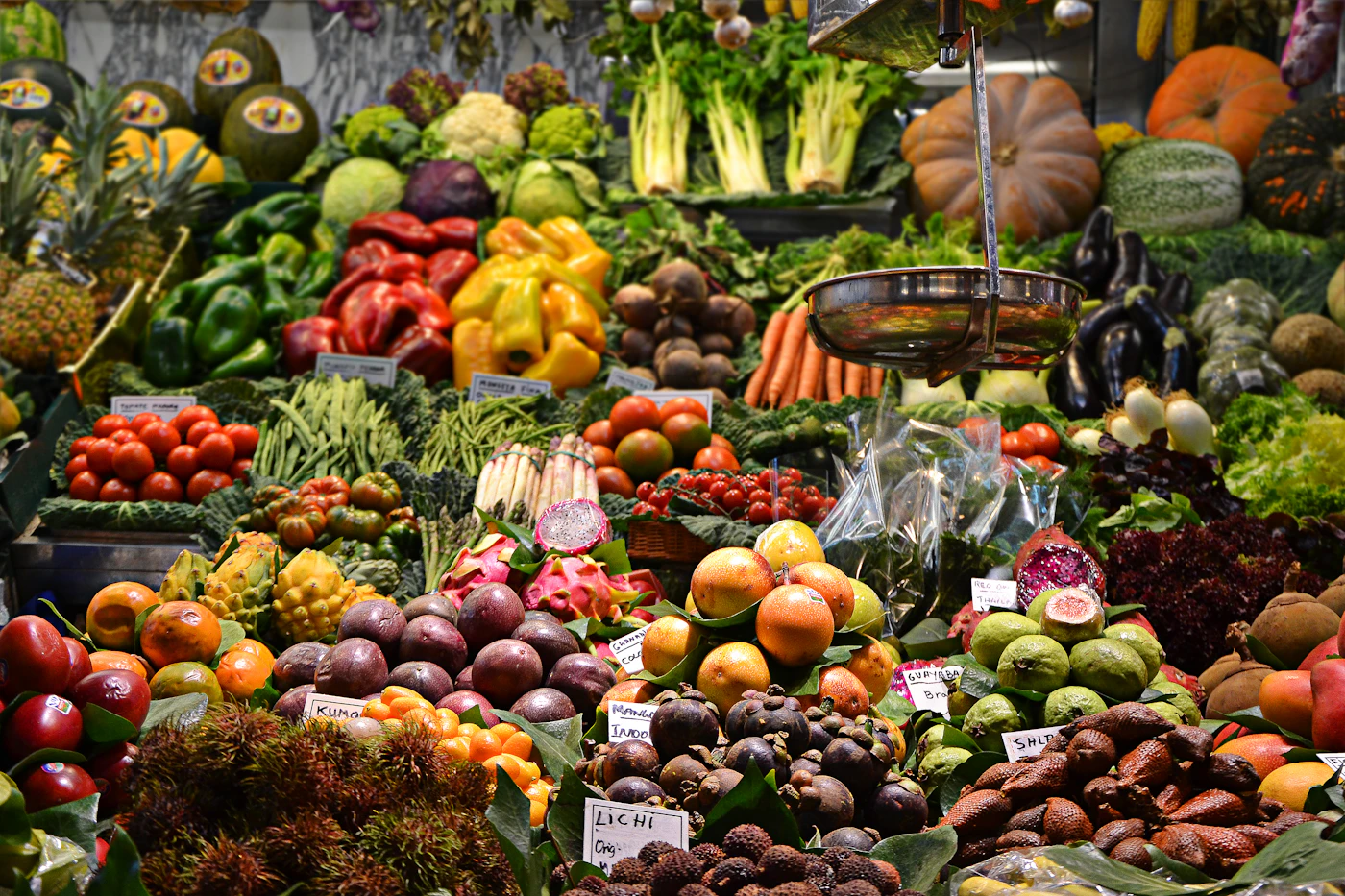 Fresh produce at a grocer