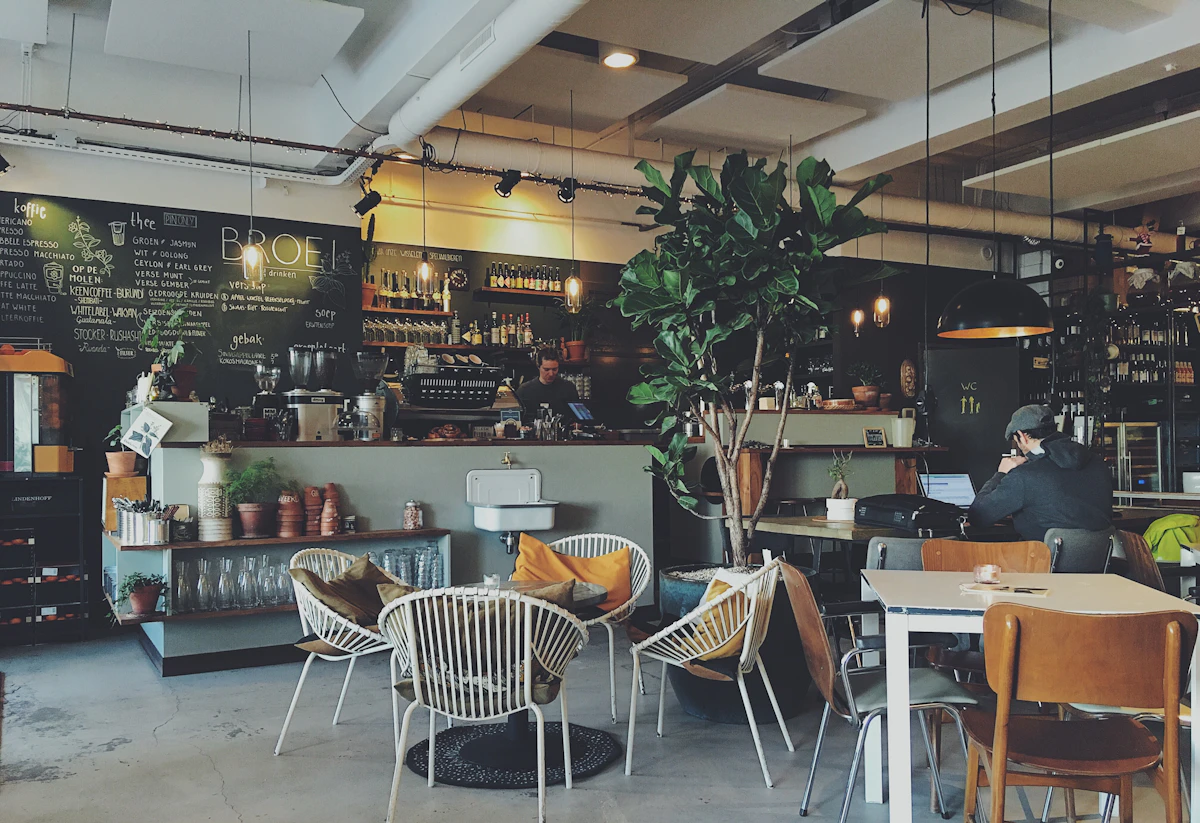 A bright neighbourhood café